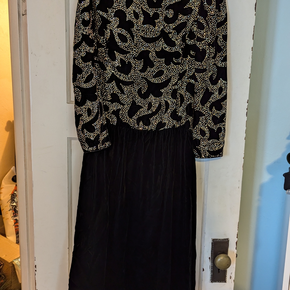 Vintage Velvet Evening Formal Dress